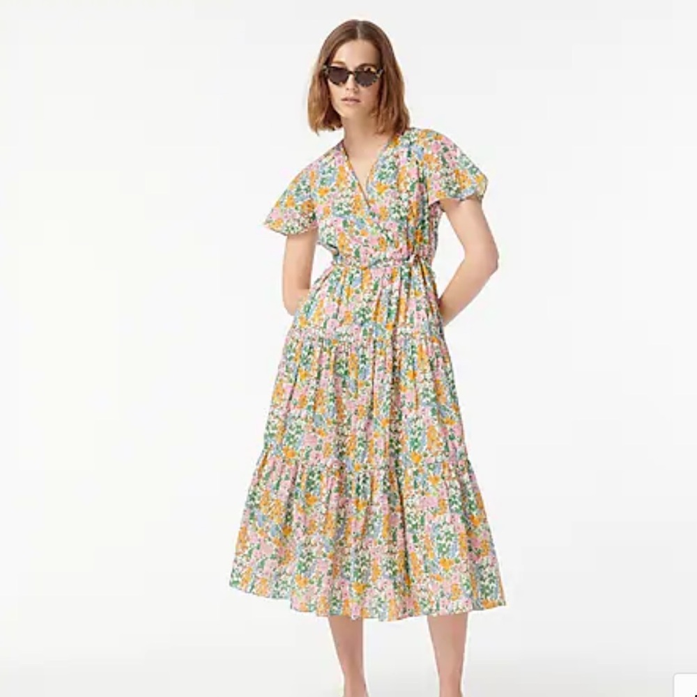 Faux-wrap dress in Liberty® Mini Floral Walk